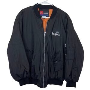 Jon Lauren Apparel Bomber Style Jacket Florida Dolphin Embroidery Size S